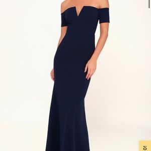 Lulus Navy Blue Maxi Dress